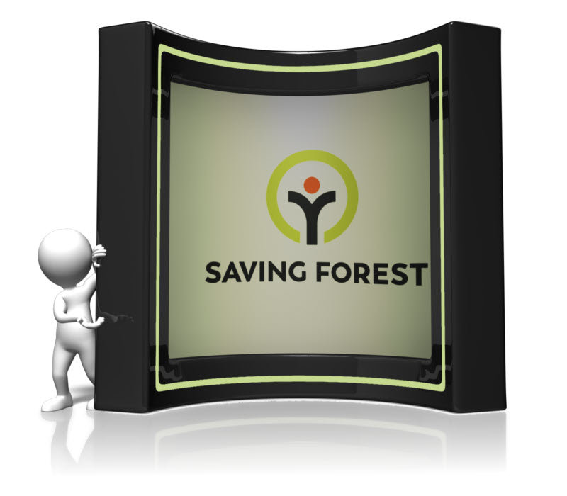 Ausstellungs-Stand der Saving Forest Association